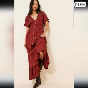 Colette Maxi Dress cinnamon free people